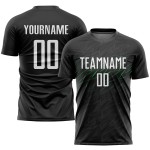 Black Custom White-Neon Soccer Jersey Uniform Sublimation Green